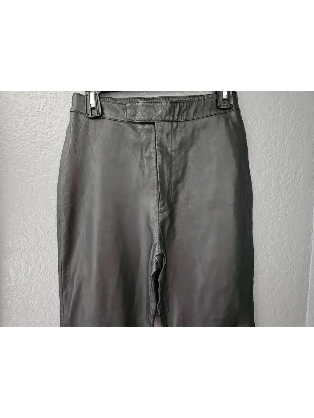 Vintage Women's Excelled Leather Pants Straight Leg Black Size 4 REG Zip Fly - Picture 8 of 16
